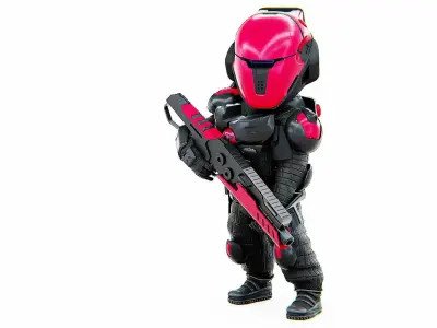 CYBER SOLDIER XC-100 Rigged for Unreal Engine - Unity - MIXAMO  3D model
