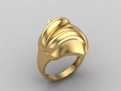Women Ring Plain Ring Ready STL 3DM Models Womens Rings 3D print model 65