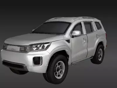 Modern SUV Car 3D Model Low-Poly Game Ready Vehicle Low-poly 3D model