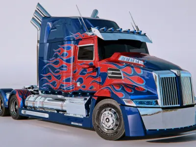 Western Star 5700xe Optimus Prime 3D model