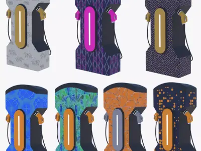 EV chargers PBR 3D Model Pack