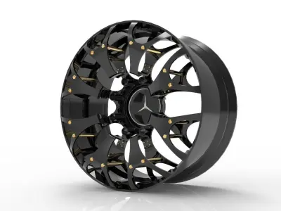 Benz sport rim 3D print model