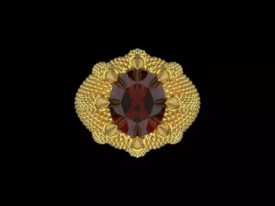 stl 3dm Ring Power and Glory in a Dragon-Inspired Design mr0280 3D print model