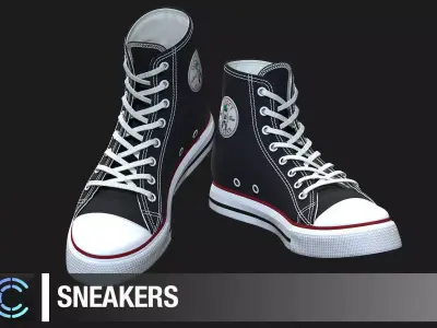 Sneakers  Marvelous Designer  Clo 3D project 3D model