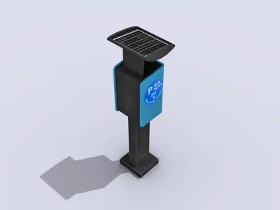 Parking Meter Low-poly 3D model