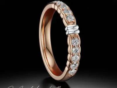 Delicate jewelry ring 3D print model