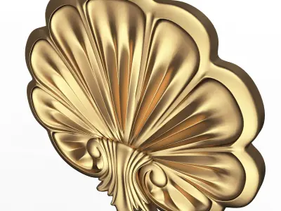 Shell Carved 05 Low-poly 3D model
