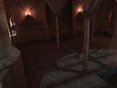 Ancient Temple Low-poly 3D model