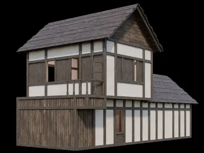 Medieval Village Pack  - 6 Assets - 4K Textures Game Ready Low-poly 3D model