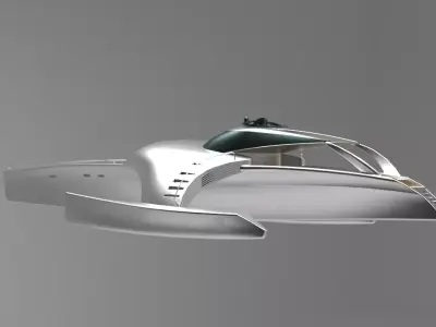 Adastra futuristic spaceship flying 3D model