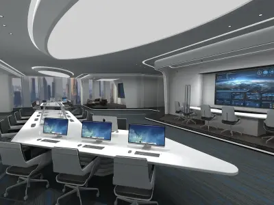 modern office 3D model purchase