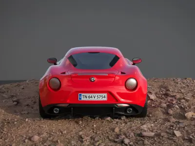 Alfa Romeo 4C 2017  Low-poly 3D model