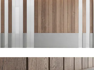 Decorative wall panel set 12 3D model