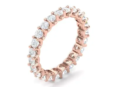 U Shaped Eternity Ring 2 point 4 mm stone size swiss 8 and EU48 3D print model