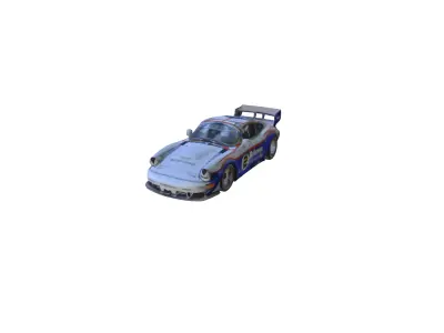 German off-brand luxury racing car bundle Low-poly 3D model