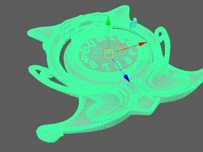 clock golden 3D model