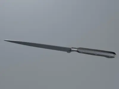 Kitchen Knife 3D Low-poly PBR model Free low-poly 3D model