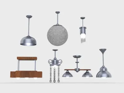 ceiling lights Low-poly 3D model