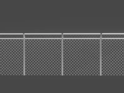 wire barrier 3d model low poly Low-poly 3D model