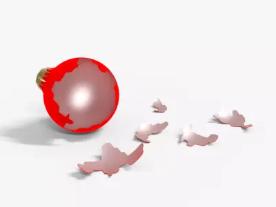 Broken Ornament Low-poly 3D model