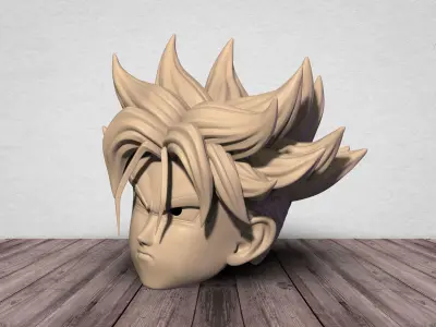 Trunks Head Wearable -Dragon ball Z Cosplay and Decoration 3D print model
