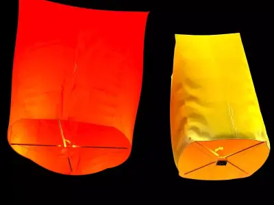 Chinese sky lantern 3D model