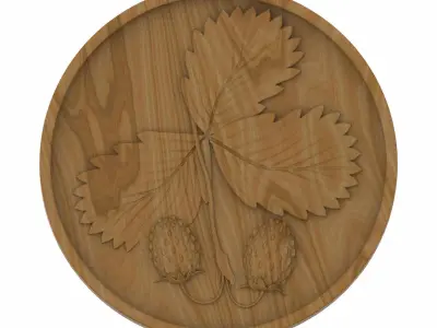 Carved panel painting STL 3D model 24