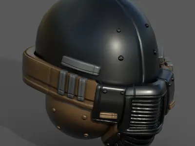 Helmet plastic mask protection Low-poly 3D model purchase