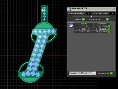 LUXURY ALPHABET I PENDANT 3D PRINTABLE MODEL 3D print model
