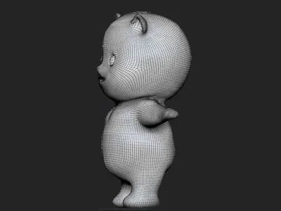 Cartoon Panda 3D Model Low-poly 3D model