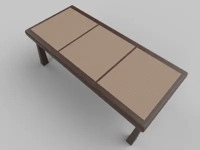 sofa bench Low-poly 3D model