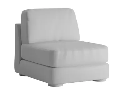 Simple Armless Chair 3D model