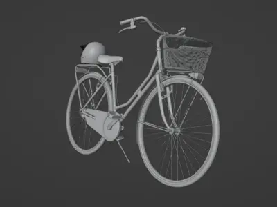 A very realistic bike ready for games and movies Low-poly 3D model