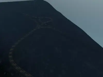 3D Trumpet Highway Interchange Model  Realistic Road Design Low-poly 3D model