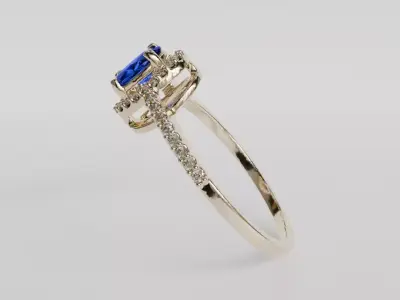 engagement ring 3D print model