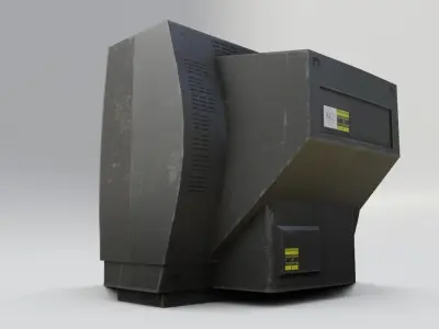 retro tv set with 2k pbr textures Low-poly 3D model