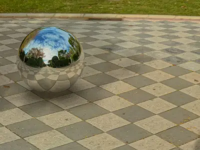 HDRI 020 Elegant Formal Garden  Low-poly 3D model