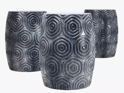 World menagerie dora ceramic garden stool 3D model