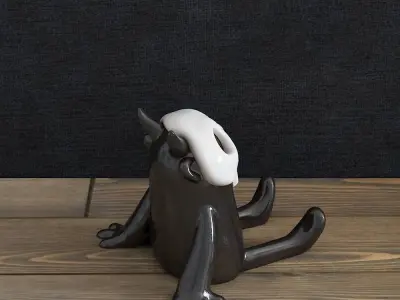 Creature Skull  character phone holder Free 3D print model