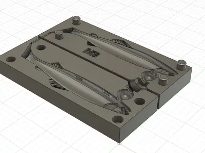 Moule truite et Pochoir 3D print model