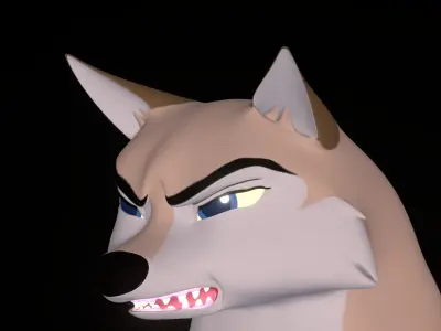 Aleu Balto Low-poly 3D model