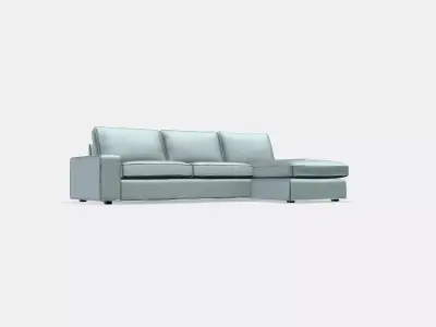 KIVIK 3-seat sofa with chaise longue Low-poly 3D model