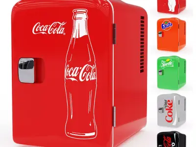 Mini Fridge Coca cola 3D model