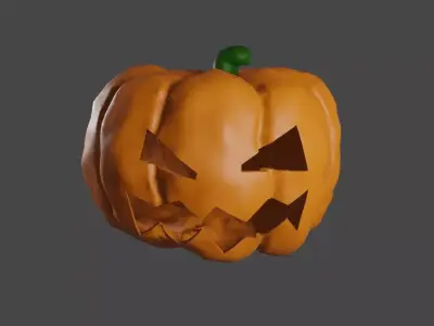 Pumpkin Head Halloween High Poly - Cabeca Abobora 3D model