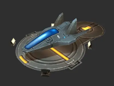 Small airport 01 3D model