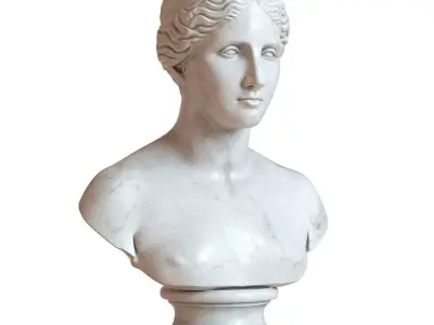 Antique female bust 3D model