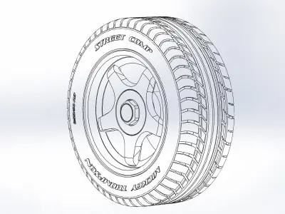 Wheels for scale model of Impala SS 1995 3D print model
