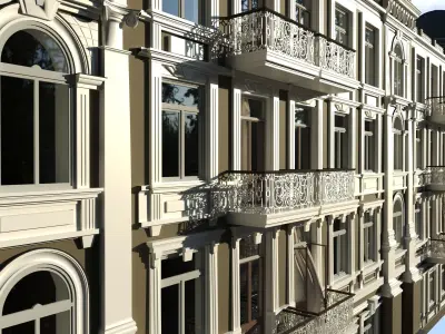 Classic residential building for the European Street 3 3D model 3D model