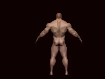 base mesh male  Low-poly 3D model