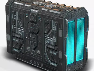 Sci Fi Generator Low Poly Low-poly 3D model